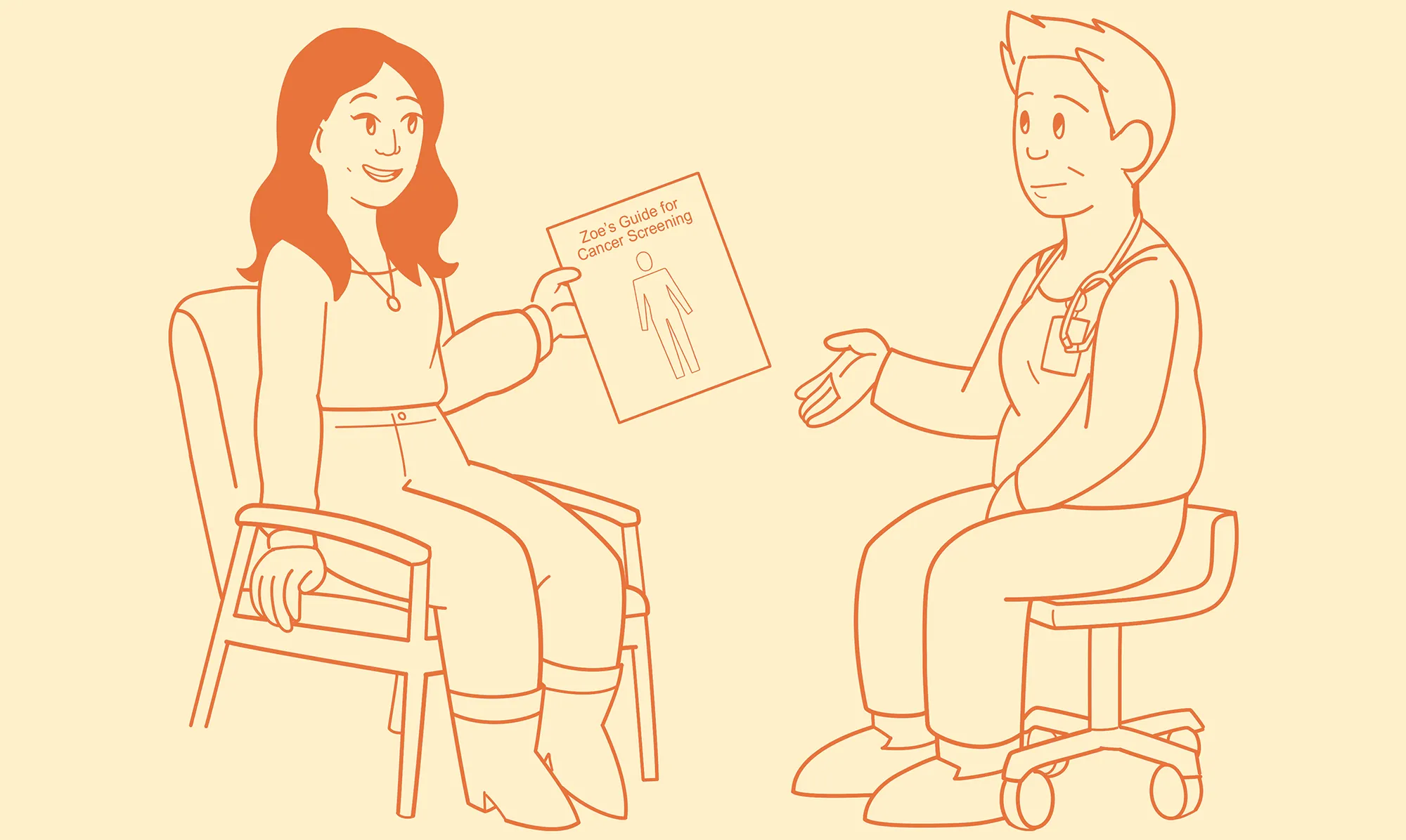 patient handing guide to doctor